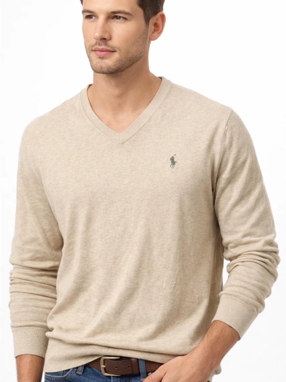 Polo by Ralph Lauren brown V-Neck Sweater
